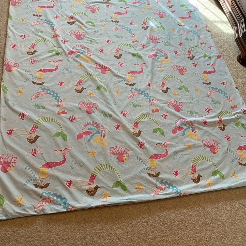 Pottery Barn Kids Twin Mermaid Duvet and Sham